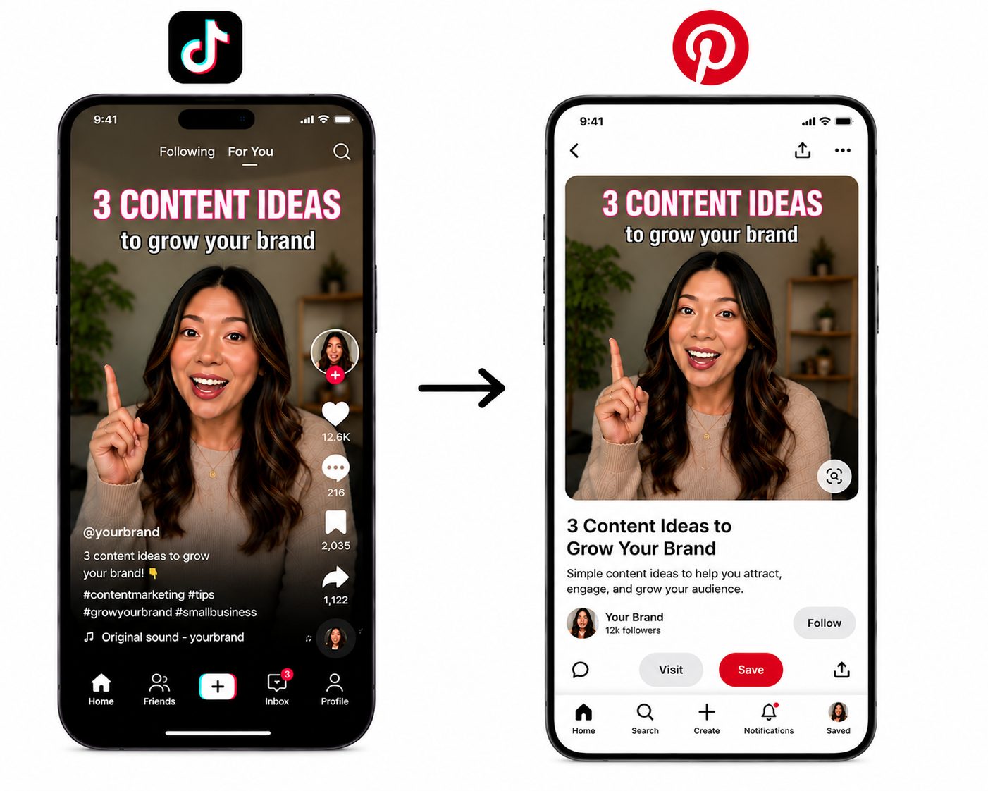 TikTok to Pinterest auto-posting