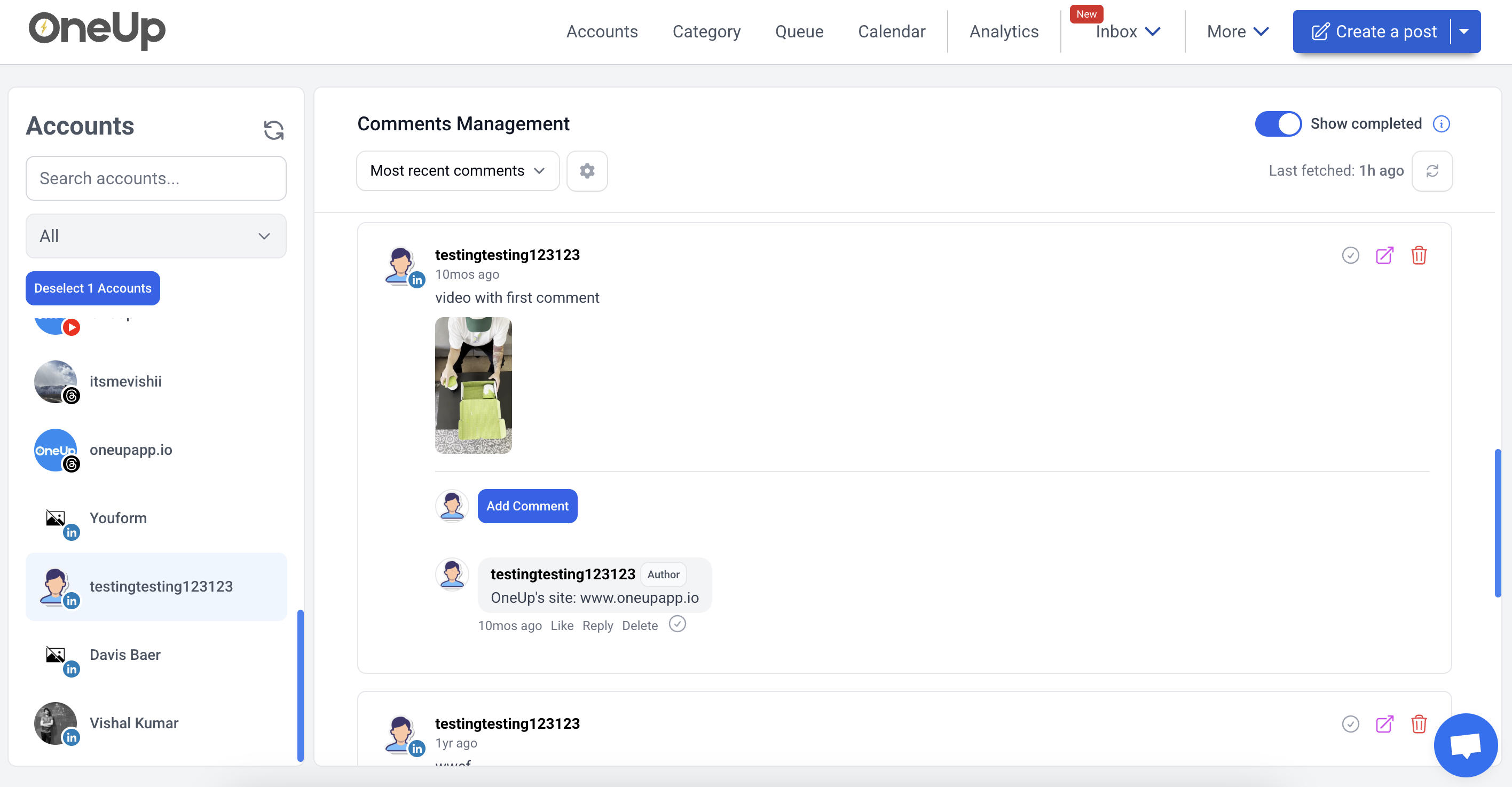 LinkedIn Social Inbox